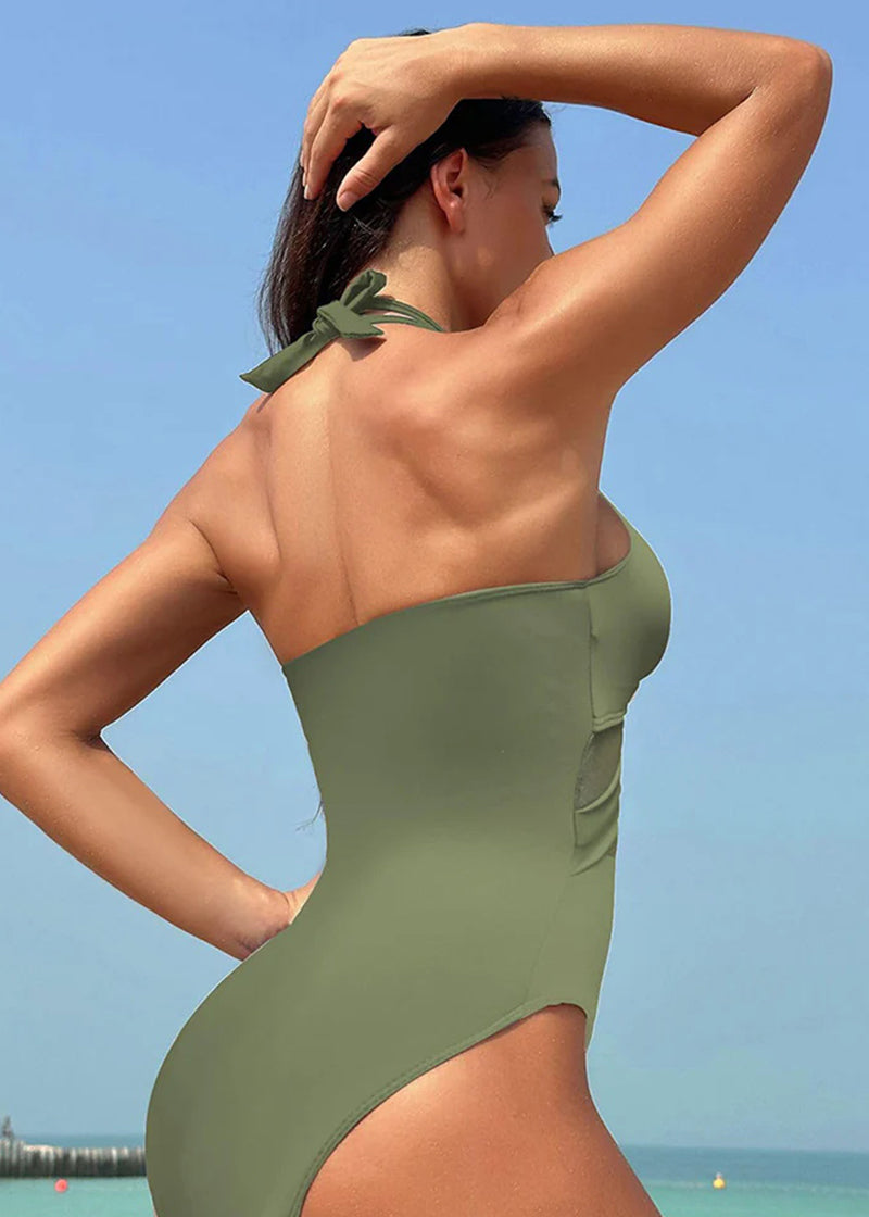 Women's High Waisted Tummy Control One Piece Swimsuit