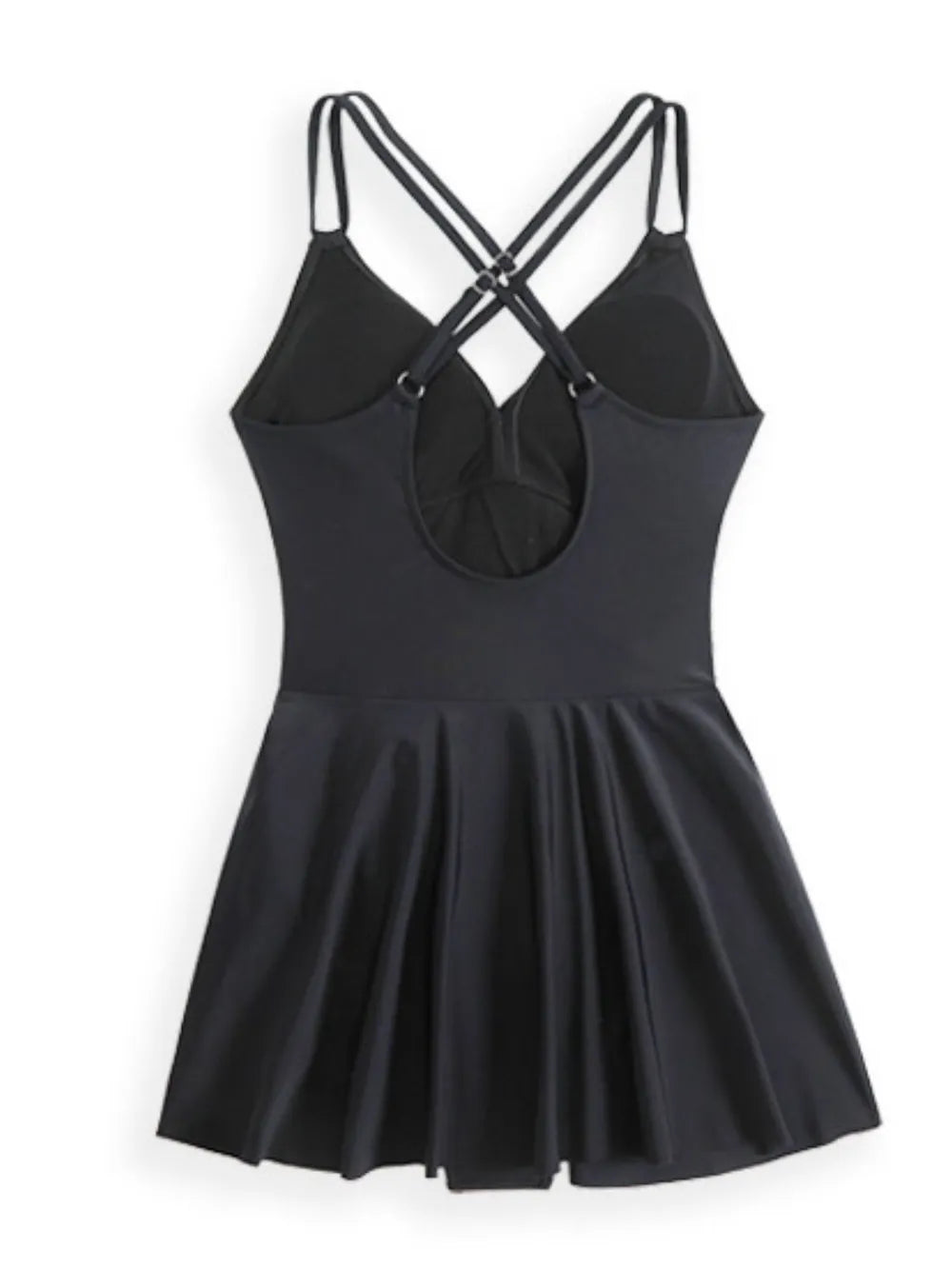 Women's Twisted Front Crisscross Double Spaghetti Strap One-Piece