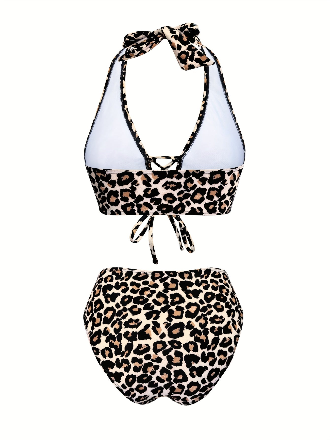 Women's Two-Piece Leopard Print Bikini Set