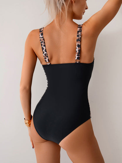 Women One Piece Swimsuit Ruched Tummy Control Bathing Suit Slimming