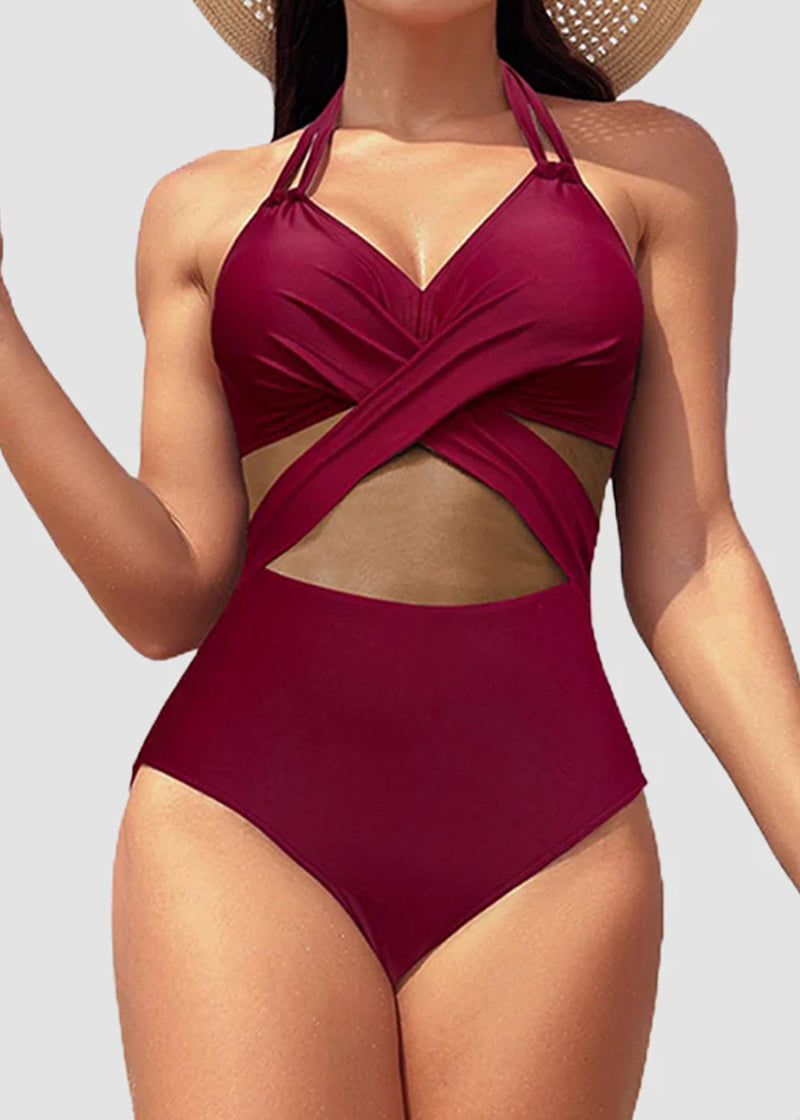 Women's High Waisted Tummy Control One Piece Swimsuit