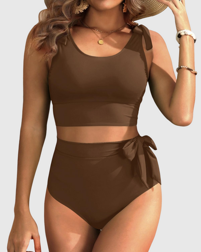 Women's Two Piece High Waisted Swimsuits Women Tummy Control Bikini