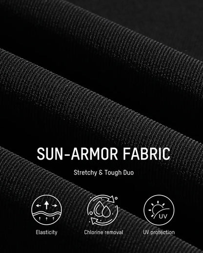 Women's Metallic Accent Mesh Panel One-Piece Swimsuit