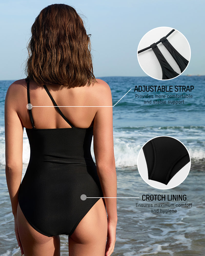 Women's One Shoulder One Piece Swimsuit