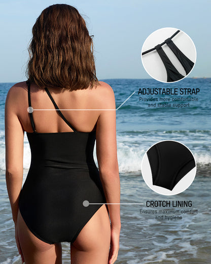 Women's One Shoulder One Piece Swimsuit
