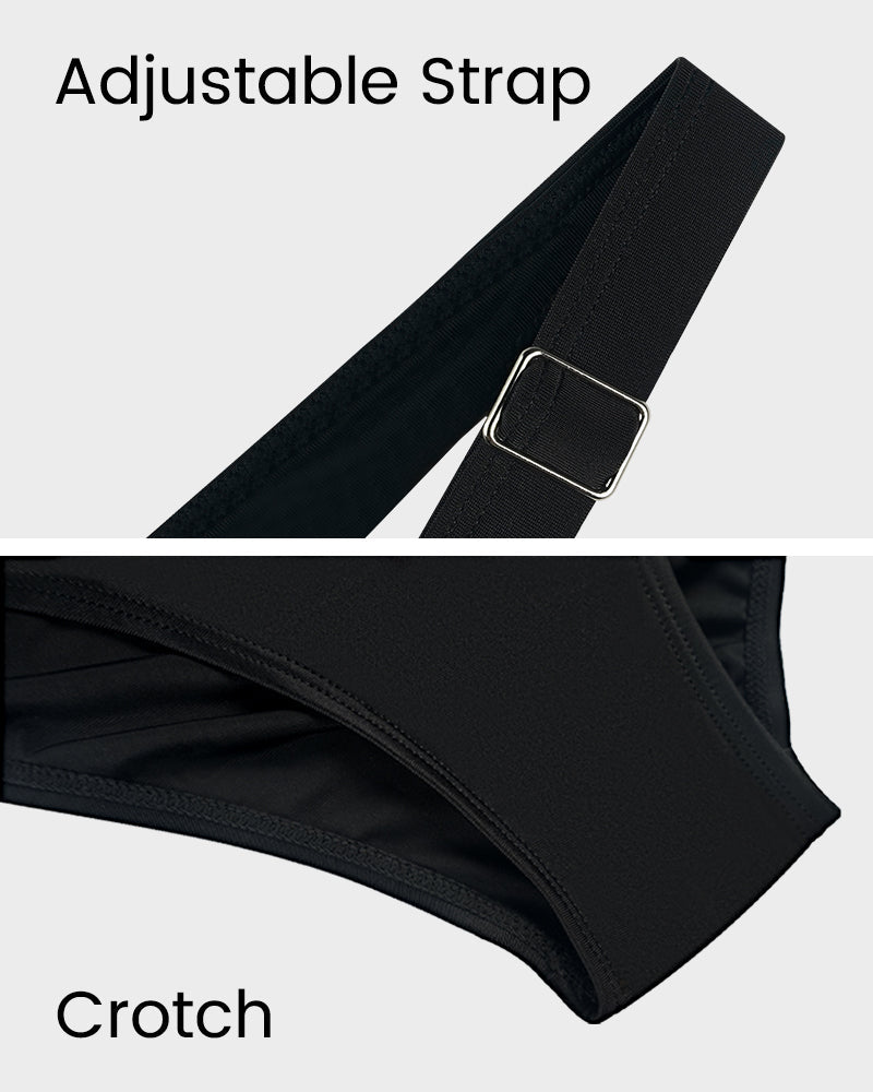 Women's Ruched Tie Knot Tummy Control One Piece Swimsuit Slimming