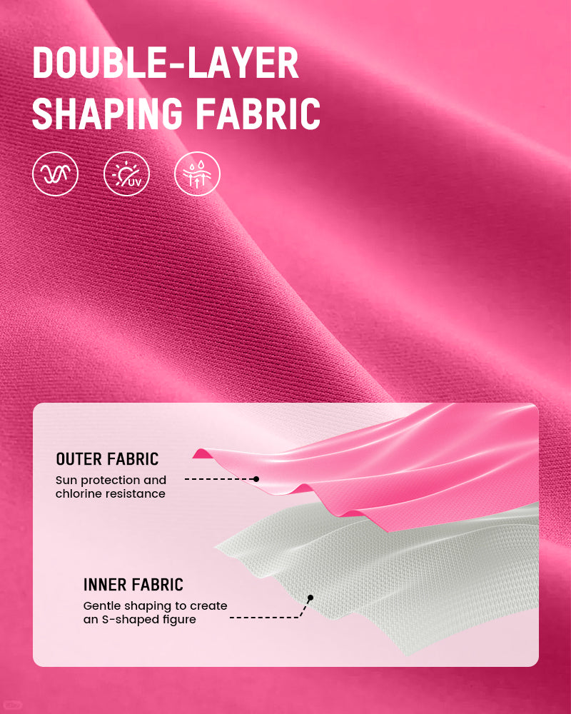 Women's V Neck Ruched One Piece Swimsuit Tummy Control Sculpting