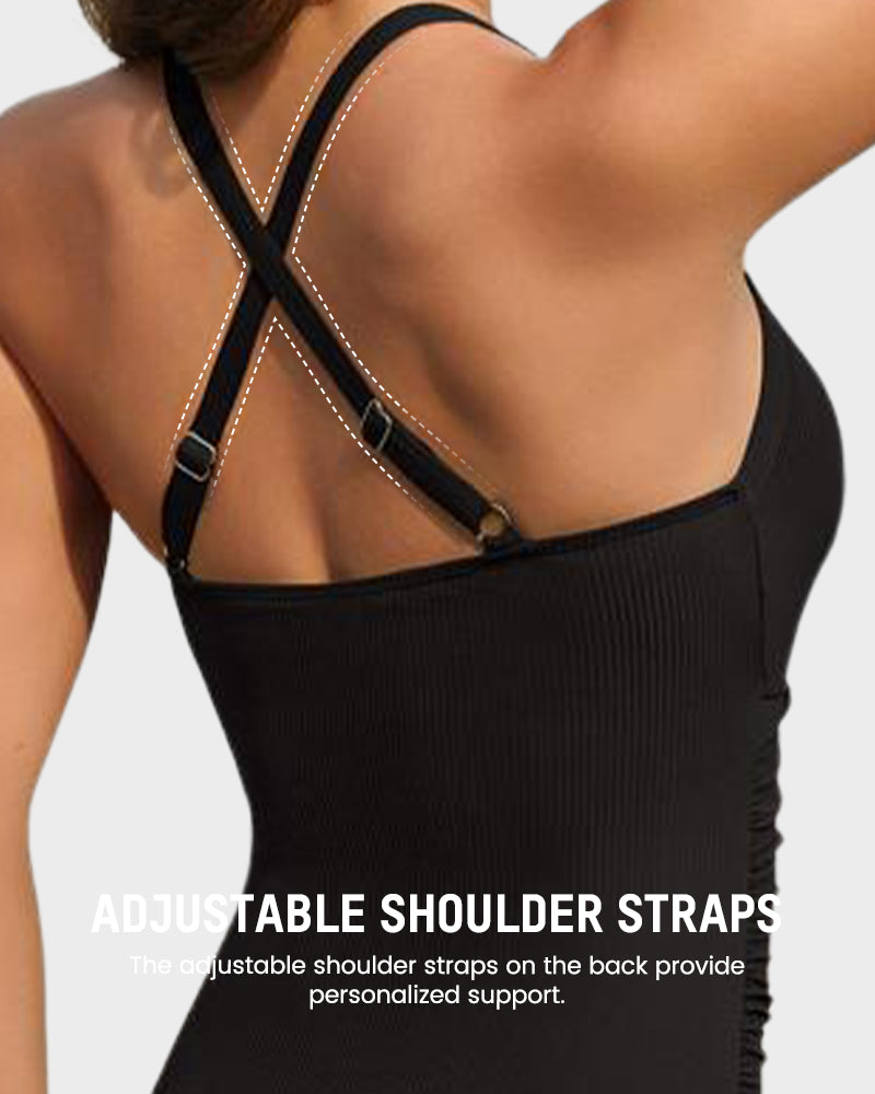 Women's Ruched Tummy Control One Piece Swimsuit Slimming Bathing Suit