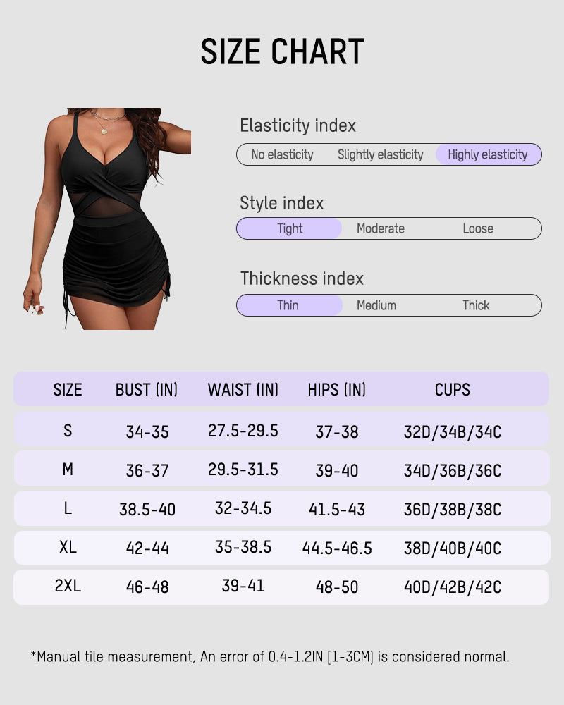 Women's Twist Front Tummy Control One-Piece Swimsuit