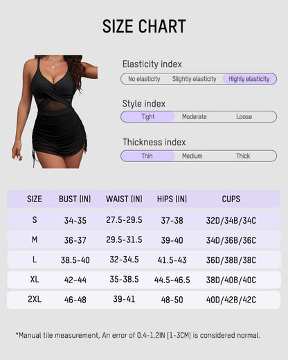 Women's Twist Front Tummy Control One-Piece Swimsuit